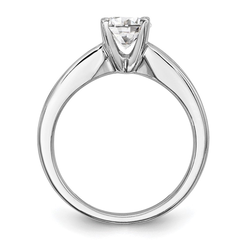 14K White Gold Simulated Diamond Engagement Ring