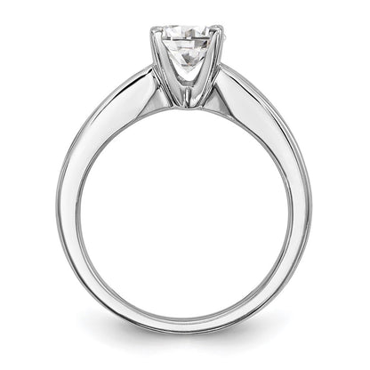 14K White Gold Simulated Diamond Engagement Ring