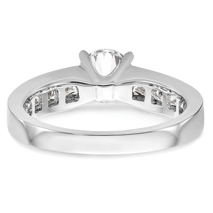14K White Gold Simulated Diamond Engagement Ring