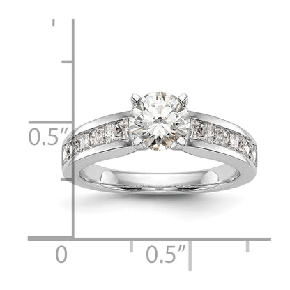 14K White Gold Simulated Diamond Engagement Ring