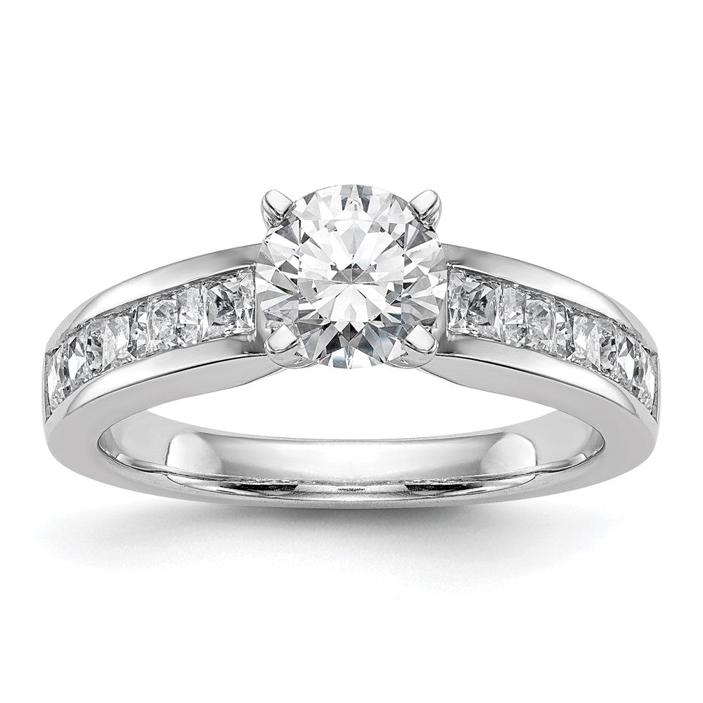 14K White Gold Simulated Diamond Engagement Ring