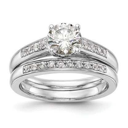 14K White Gold Simulated Diamond Engagement Ring