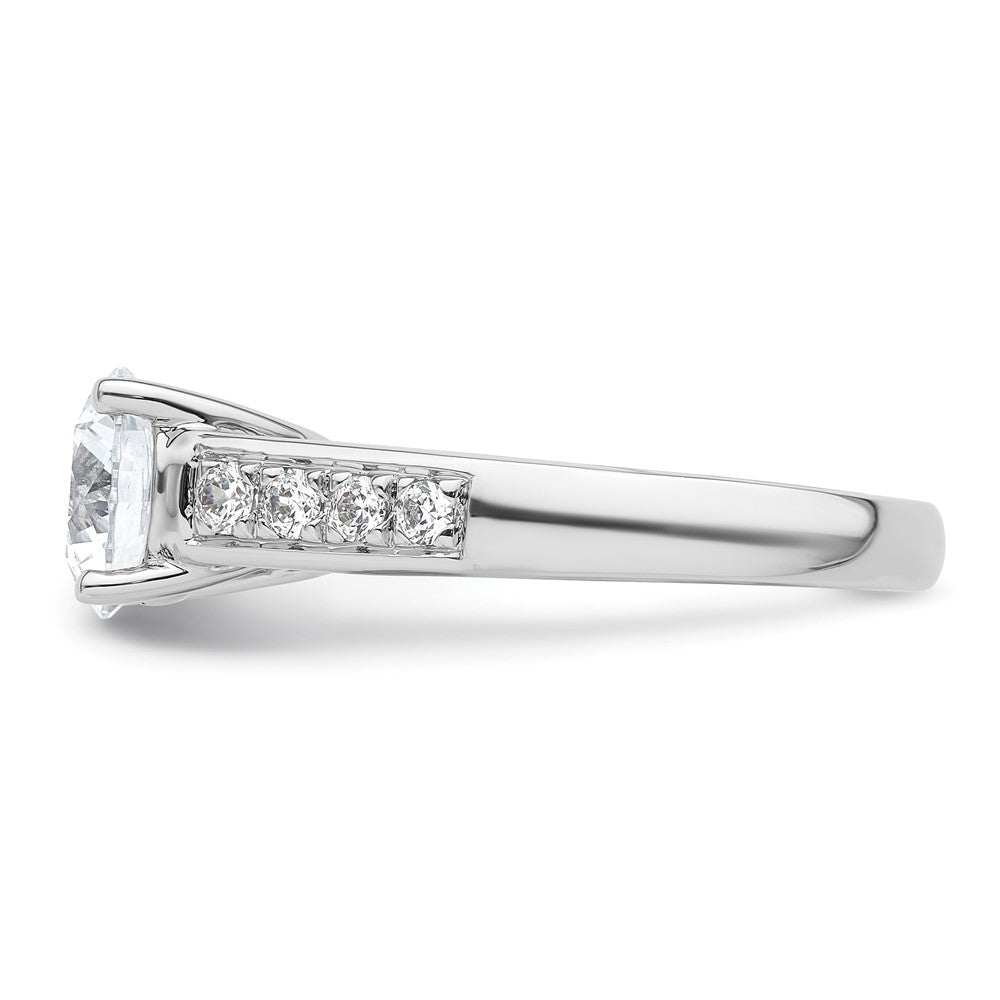 14K White Gold Simulated Diamond Engagement Ring