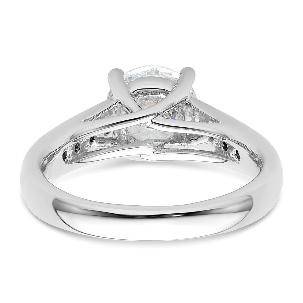 14K White Gold Simulated Diamond Engagement Ring