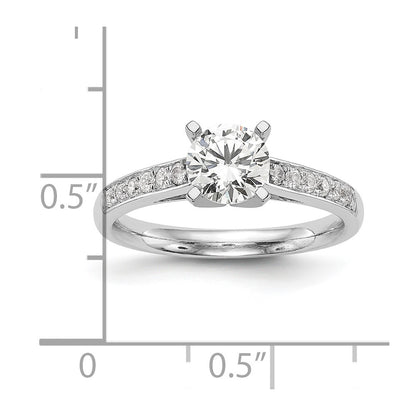 14k White Gold 1/4 Ct. Lab Grown Diamond VS/SI+ G+ Peg Set Engagement Ring
