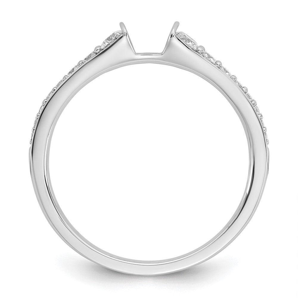 14k White Gold 1/3 Ct. Lab Grown Diamond VS/SI+ G+ Peg Set Engagement Ring