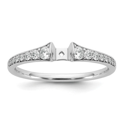 14k White Gold 1/3 Ct. Lab Grown Diamond VS/SI+ G+ Semi Mount Peg Set Engagement Ring