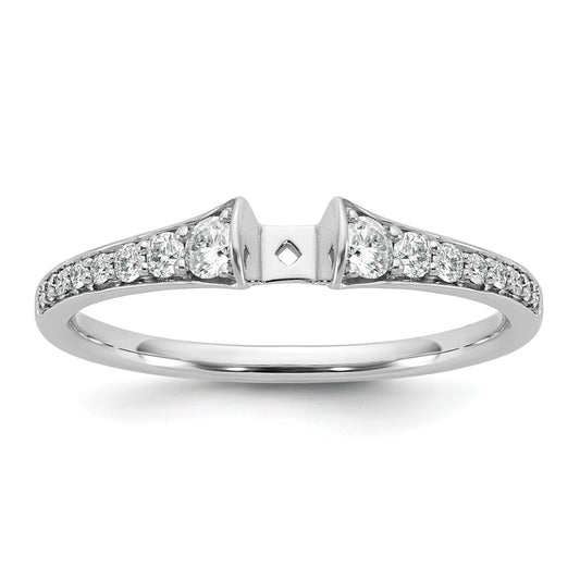 14k White Gold 1/3 Ct. Lab Grown Diamond VS/SI+ G+ Semi Mount Peg Set Engagement Ring