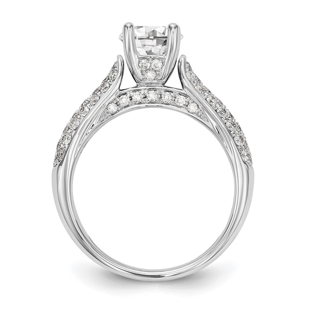 14K White Gold Simulated Diamond Engagement Ring