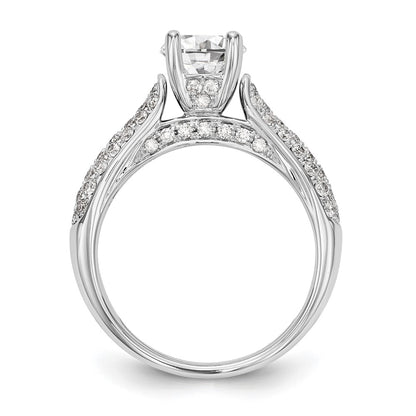14K White Gold Simulated Diamond Engagement Ring
