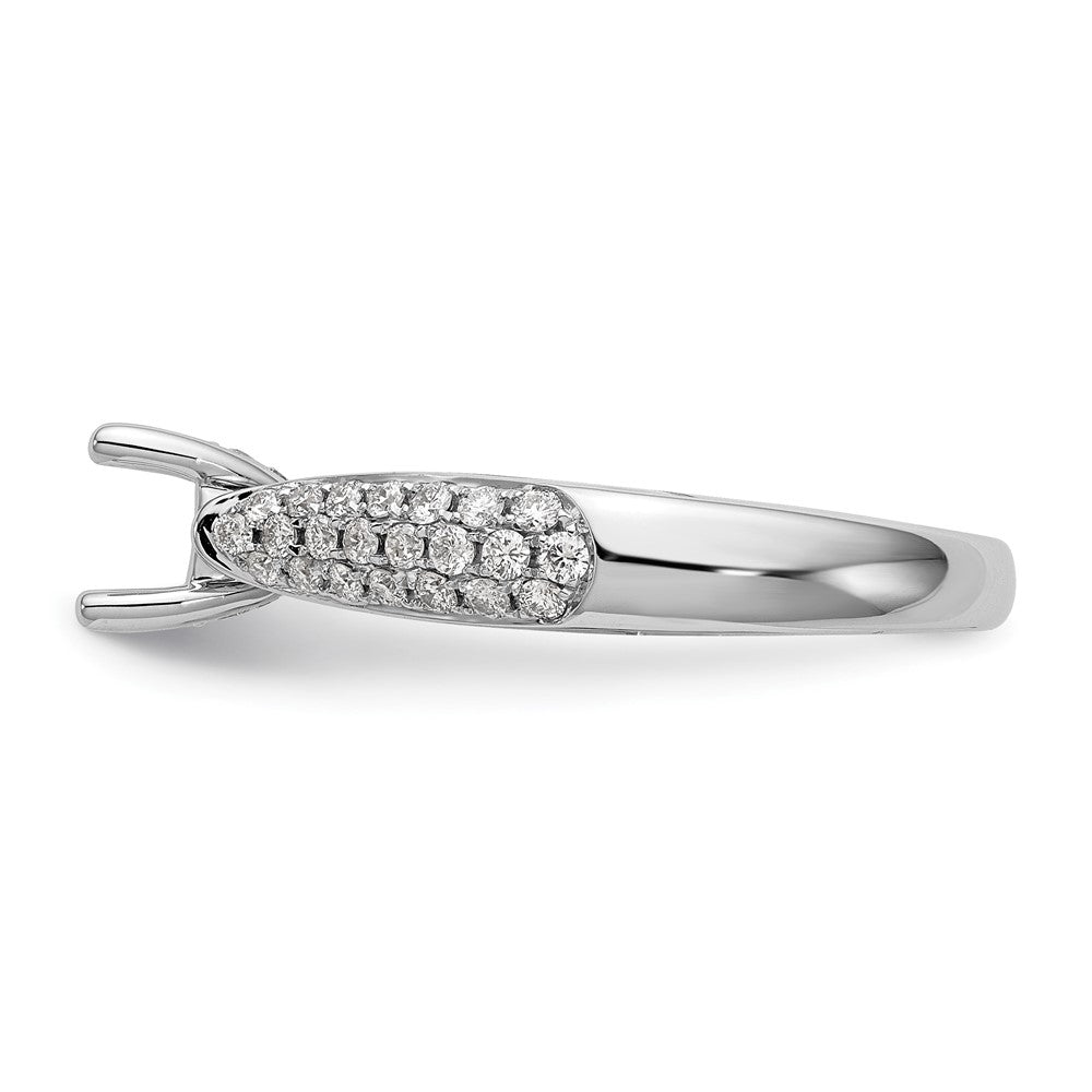 14K White Gold Simulated Diamond Engagement Ring
