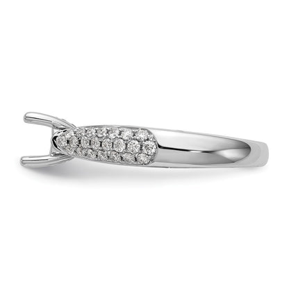 14K White Gold Simulated Diamond Engagement Ring