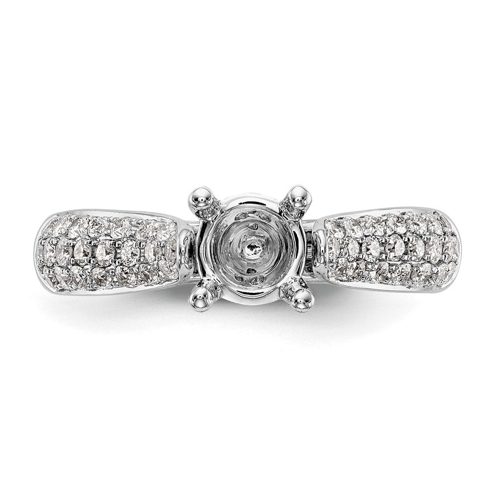 14K White Gold Simulated Diamond Engagement Ring