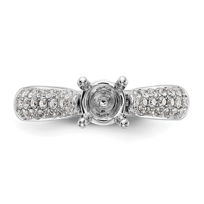 14K White Gold Simulated Diamond Engagement Ring