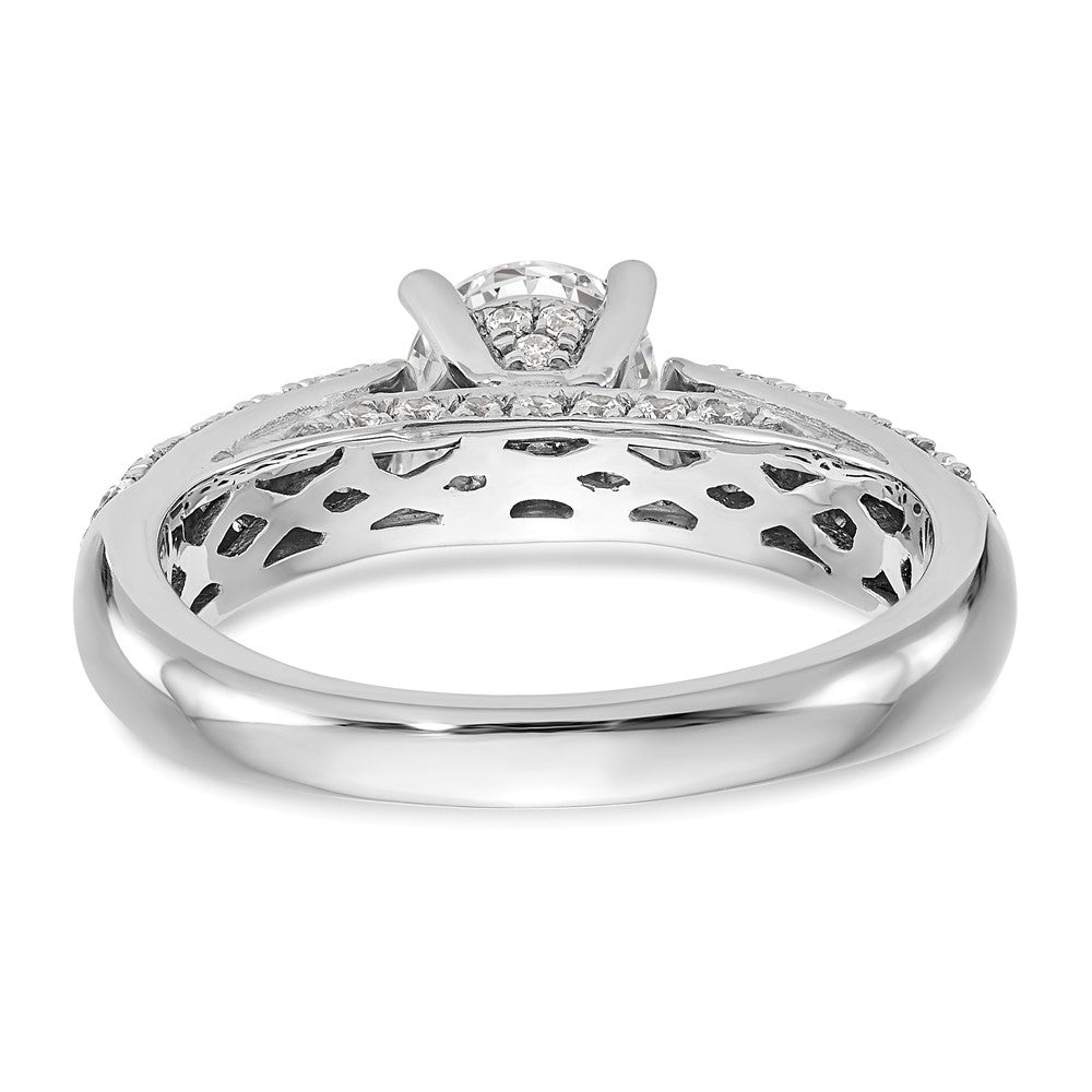 14K White Gold Simulated Diamond Engagement Ring