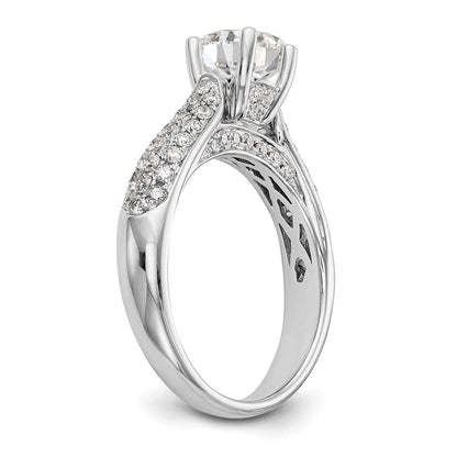 14K White Gold Simulated Diamond Engagement Ring
