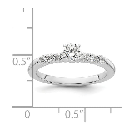 14K White Gold Lab Grown Diamond VS/SI+ G+ Peg Semi-mount Engagement Ring