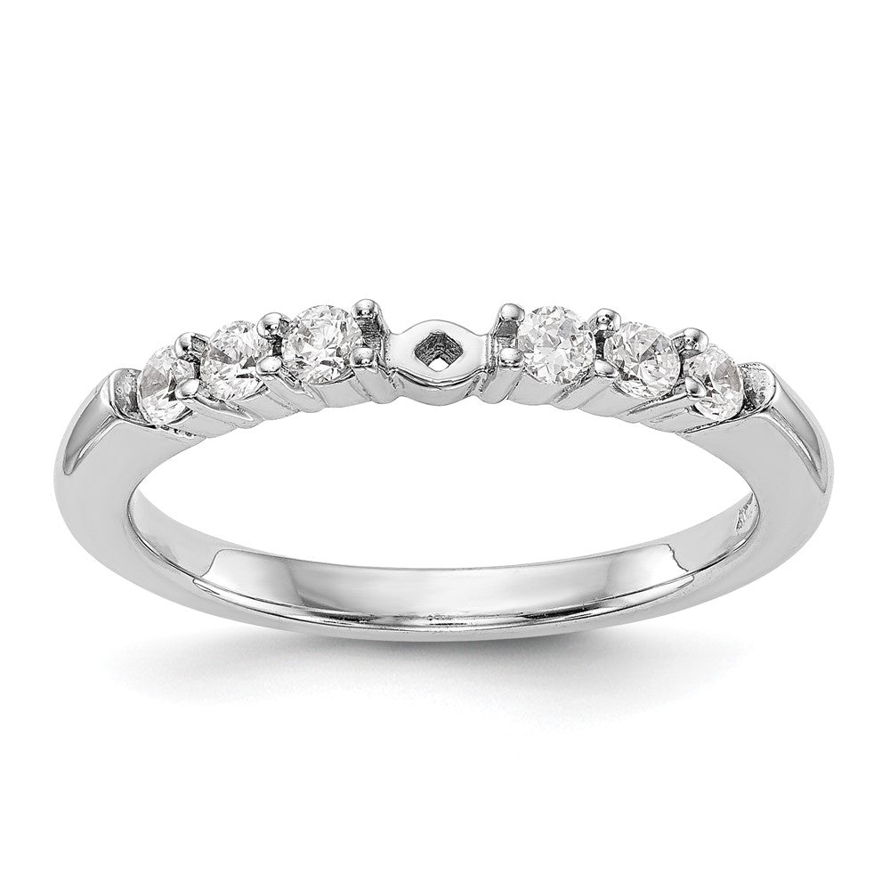 14K White Gold Lab Grown Diamond VS/SI+ G+ Peg Semi-mount Engagement Ring