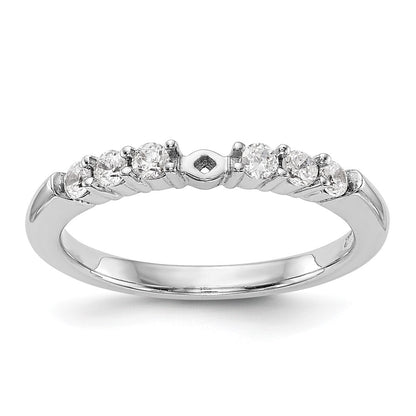 14K White Gold Lab Grown Diamond VS/SI+ G+ Peg Semi-mount Engagement Ring