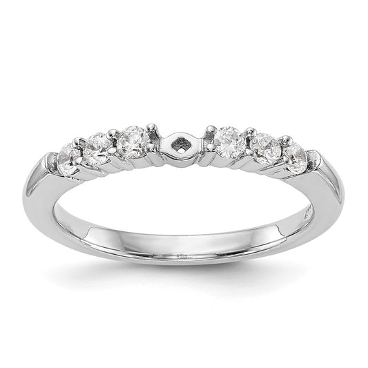 14K White Gold Lab Grown Diamond VS/SI+ G+ Peg Semi-mount Engagement Ring