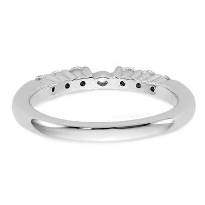 14K White Gold Lab Grown Diamond VS/SI FGH Peg Semi-mount Engagement Ring
