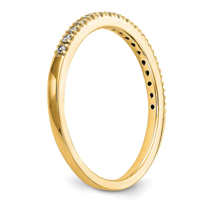 14K Yellow Gold Diamond Wedding Band