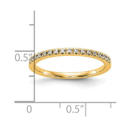 14K Yellow Gold Diamond Wedding Band
