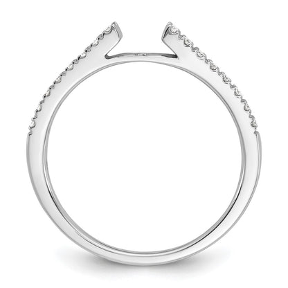 14k White Gold 1/10 Ct. Lab Grown Diamond VS/SI+ G+ Semi Mount Peg Set Engagement Ring