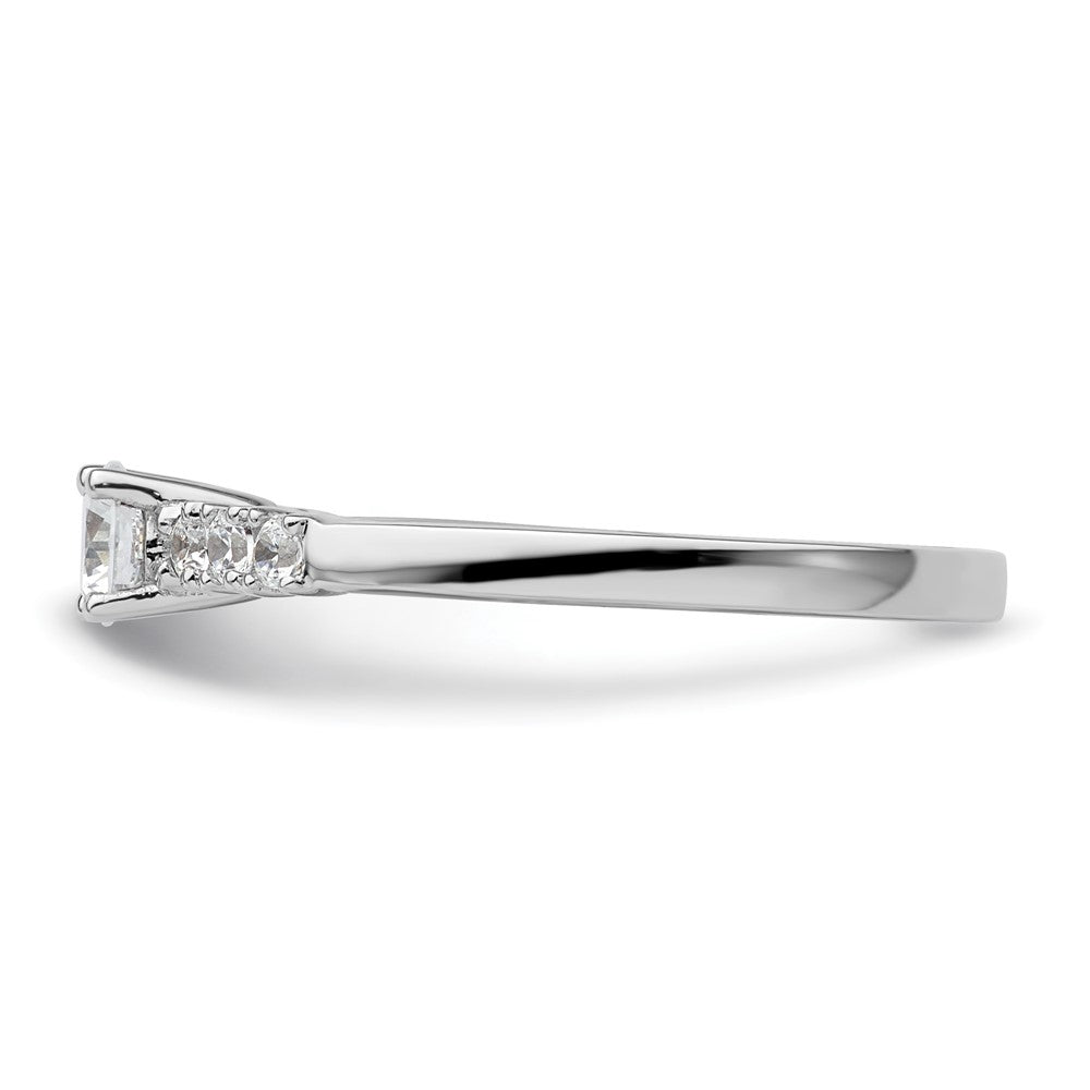 14K White Gold Simulated Diamond Engagement Ring
