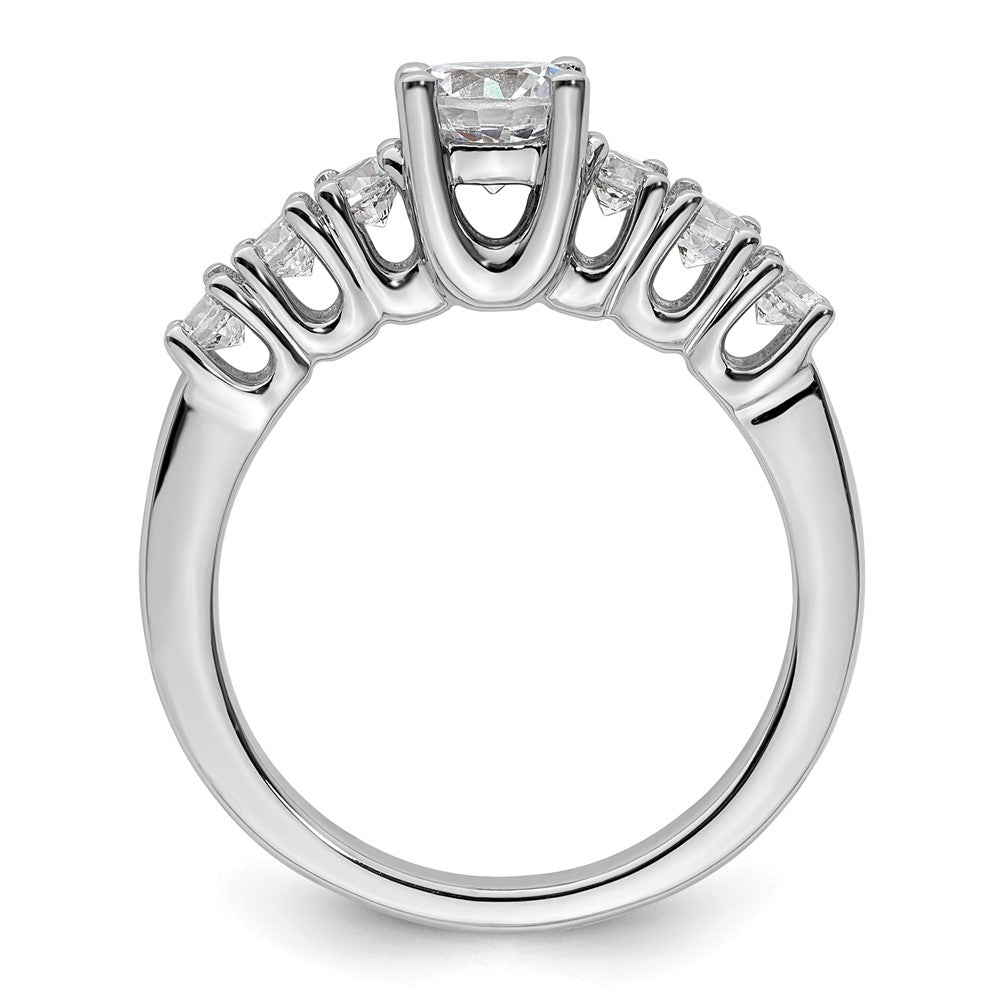 14K White Gold Simulated Diamond Engagement Ring