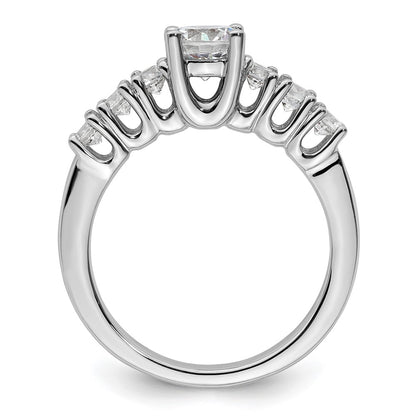 14K White Gold Simulated Diamond Engagement Ring