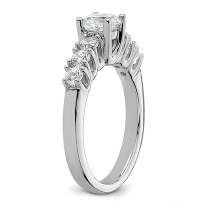 14K White Gold Simulated Diamond Engagement Ring