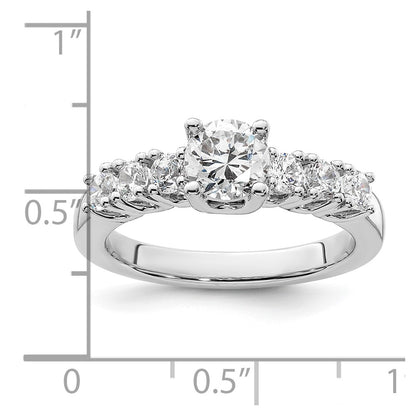 14K White Gold Simulated Diamond Engagement Ring