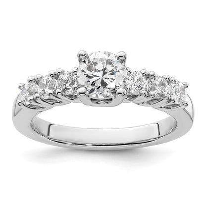 14K White Gold Simulated Diamond Engagement Ring
