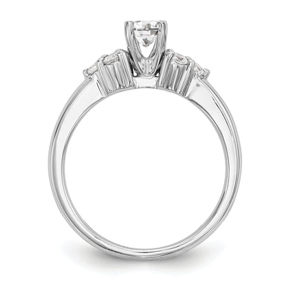 14k White Gold 1/4 Ct. Lab Grown Diamond VS/SI+ G+ Peg Set Engagement Ring