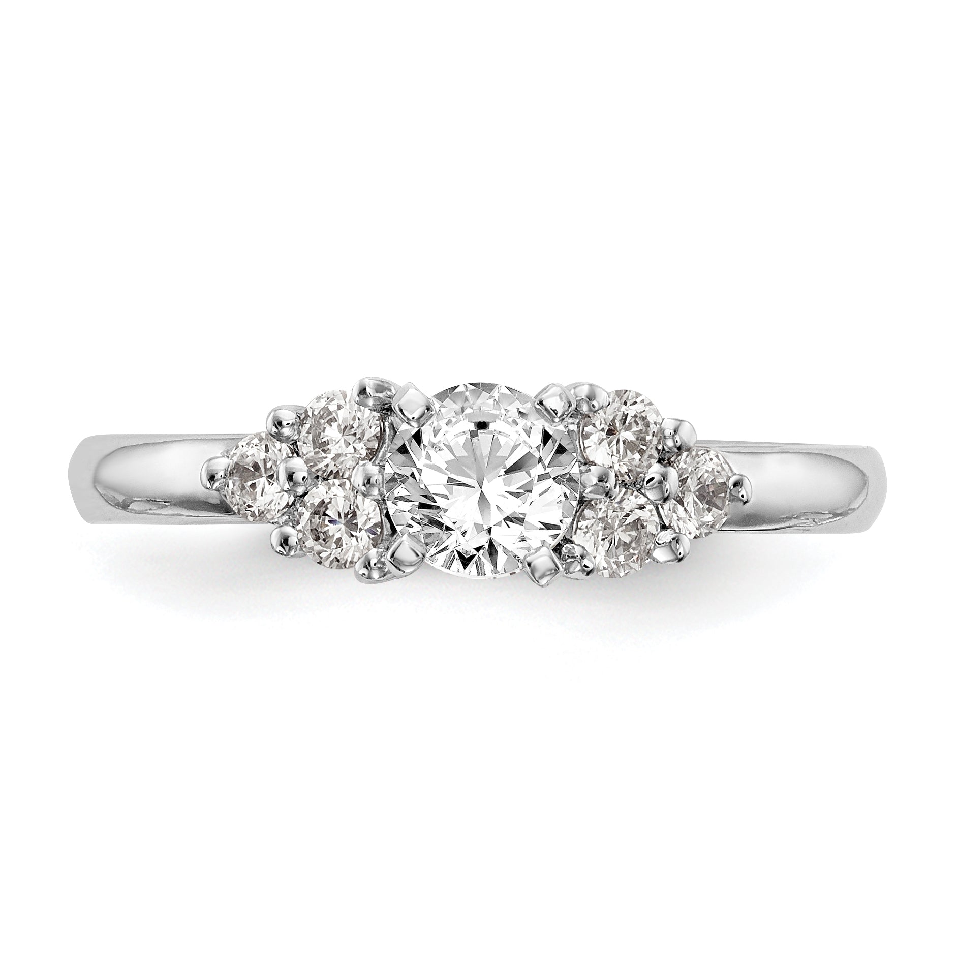 14k White Gold 1/4 Ct. Lab Grown Diamond VS/SI+ G+ Peg Set Engagement Ring