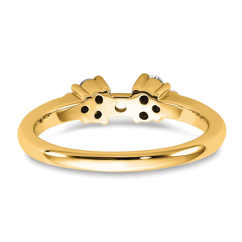 14k Yellow Gold Lab Grown Diamond VS/SI FGH Peg Semi-mount Engagement Ring