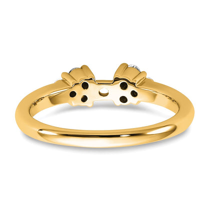 14k Yellow Gold Lab Grown Diamond VS/SI FGH Peg Semi-mount Engagement Ring