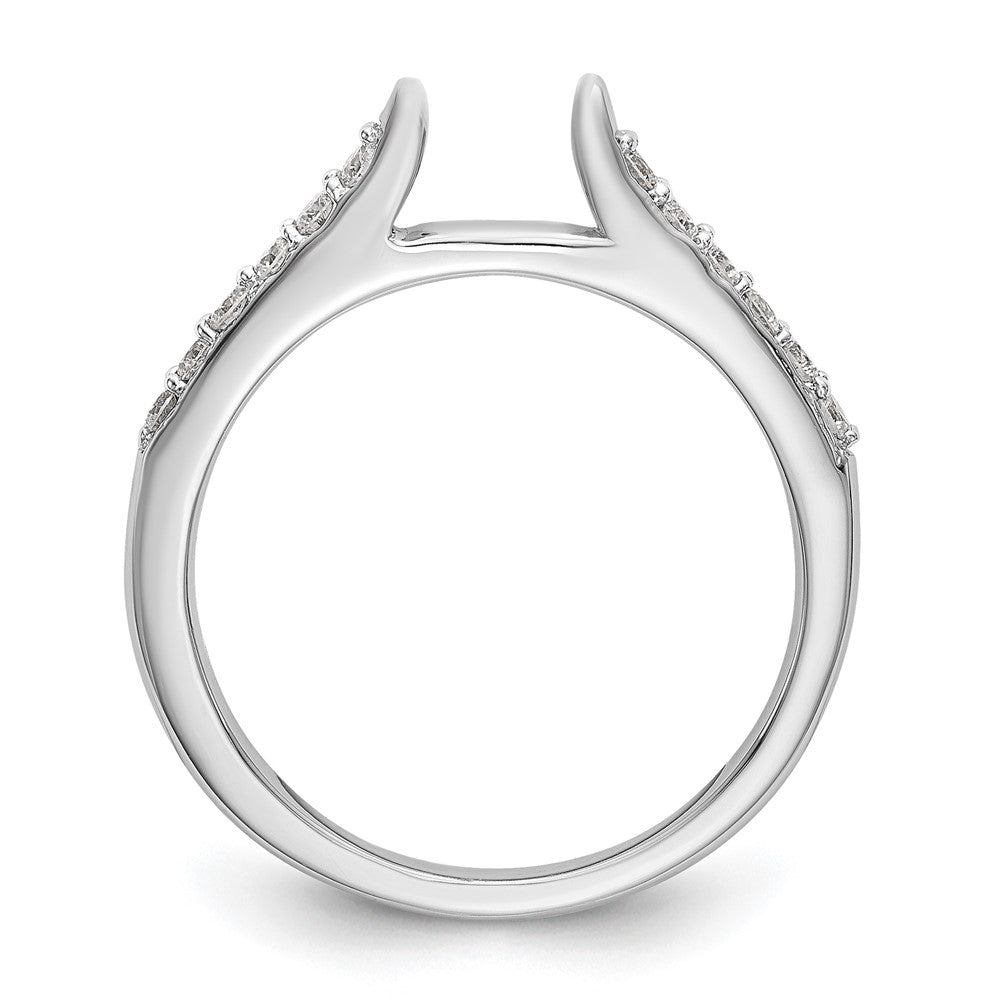 14K White Gold Peg Set 1/4 Carat Diamond Semi Mount Engagement Ring