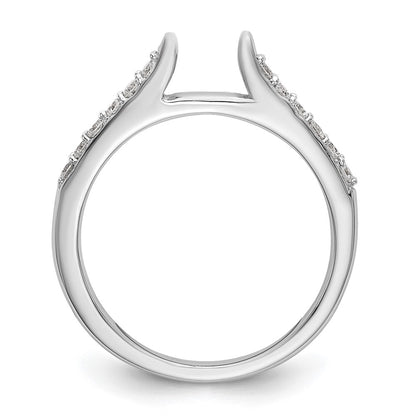 14K White Gold Peg Set 1/4 Carat Diamond Semi Mount Engagement Ring