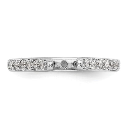 14K White Gold Peg Set 1/4 Carat Diamond Semi Mount Engagement Ring