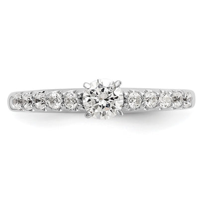 14k White Gold 1/4 Ct. Lab Grown Diamond VS/SI+ G+ Peg Set Engagement Ring