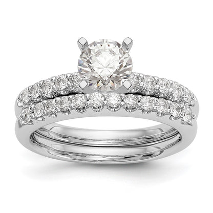 14k White Gold 1/4 Ct. Lab Grown Diamond VS/SI+ G+ Peg Set Engagement Ring