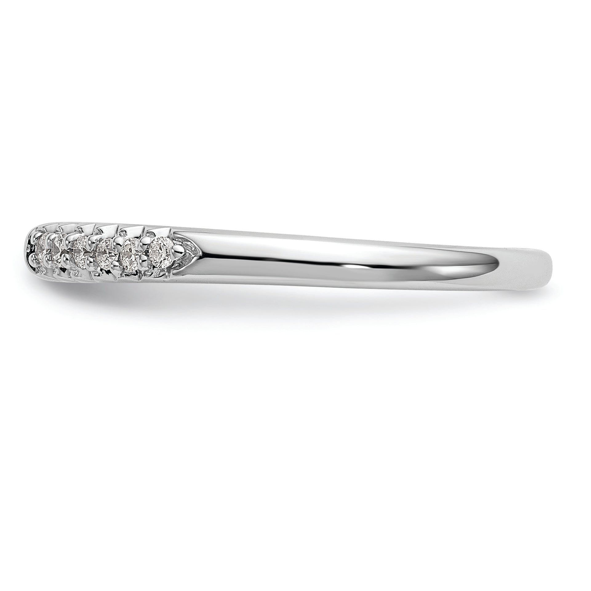 10K White Gold Peg Set 1/8 Carat Diamond Semi Mount Engagement Ring
