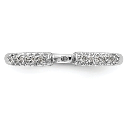 10K White Gold Peg Set 1/8 Carat Diamond Semi Mount Engagement Ring