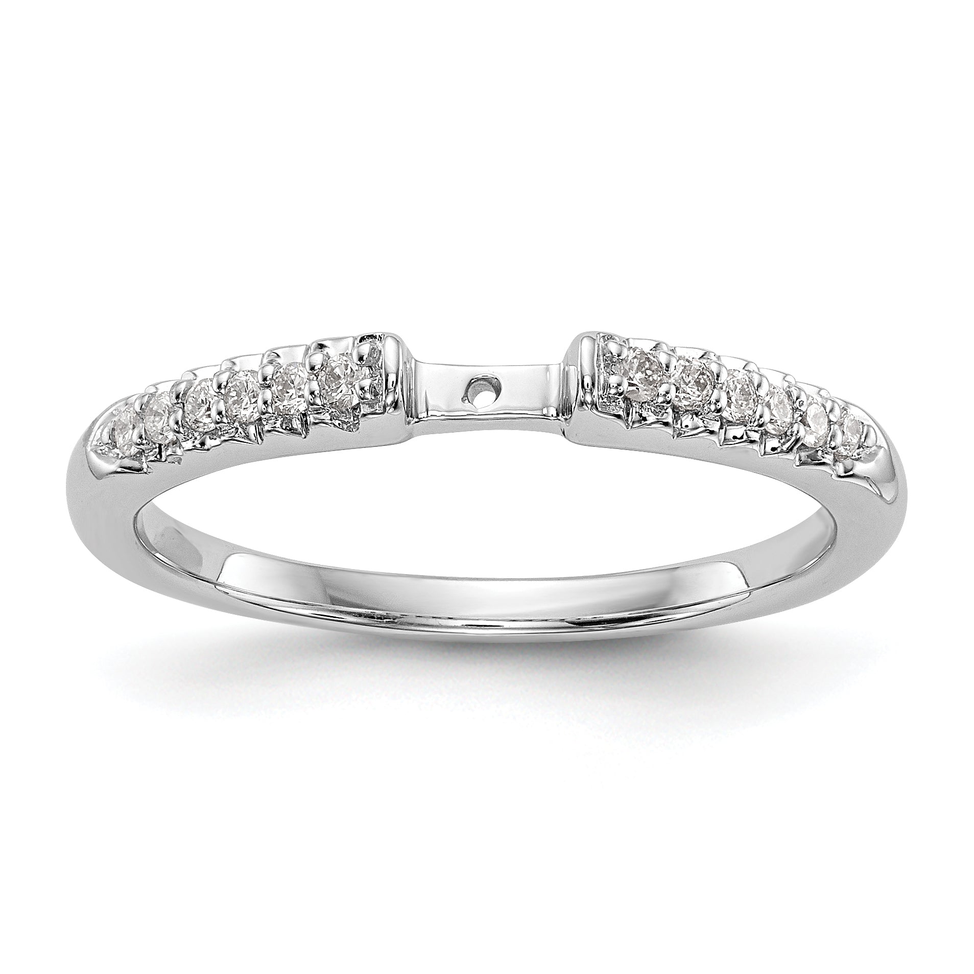 14K White Gold Lab Grown Diamond VS/SI+ G+ Peg Semi-mount Engagement Ring