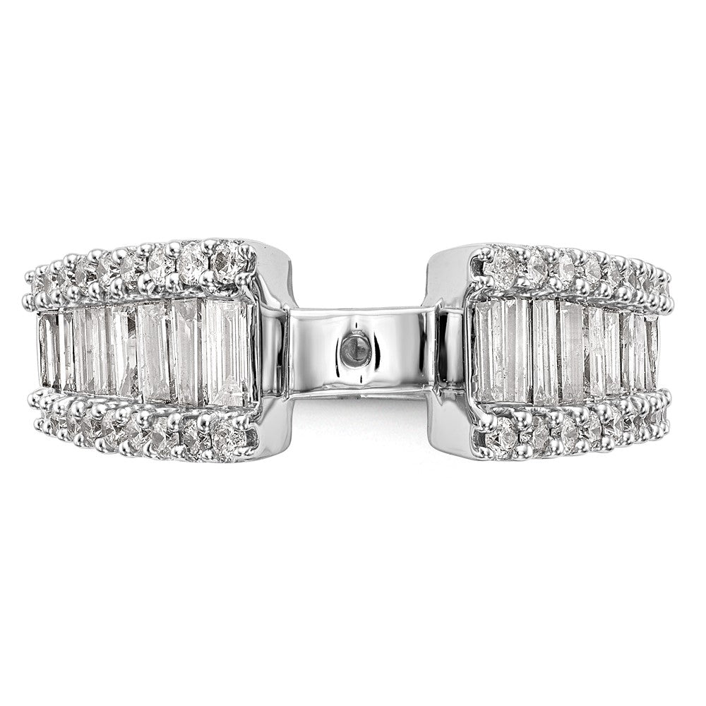 1.33ct. CZ Solid Real 14K White Gold Peg Set Engagement Ring