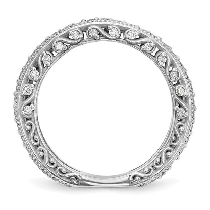 14K White Gold True Origin 1/2 Carat Lab Grown Diamond Vs/Si D E F Wedding Band