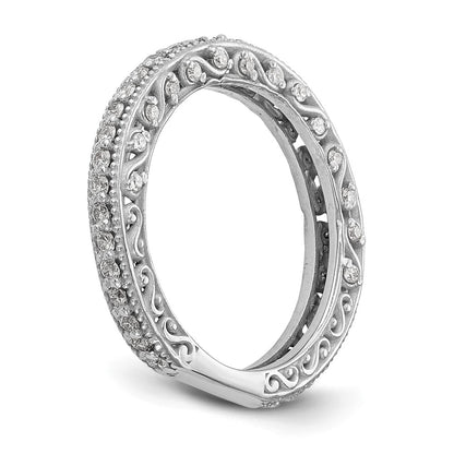 14K White Gold True Origin 1/2 Carat Lab Grown Diamond Vs/Si D E F Wedding Band
