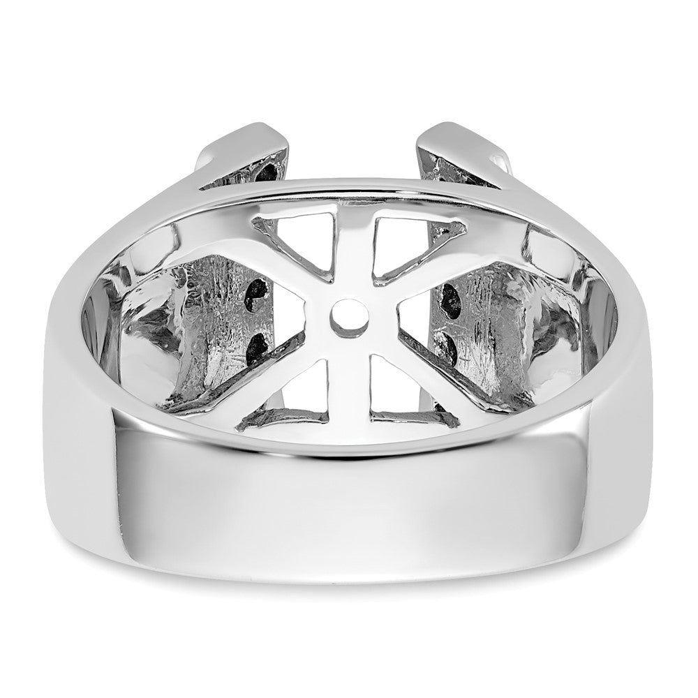 14K White Gold Peg Set 1/4 Carat Channel Diamond Semi Mount Engagement Ring